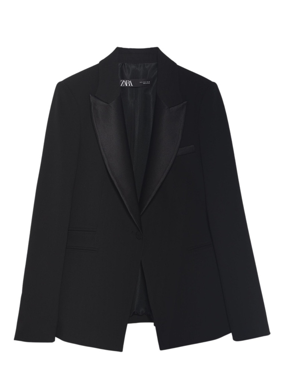 ZARA Black Satin Stripe Tuxedo Pants and Blazer